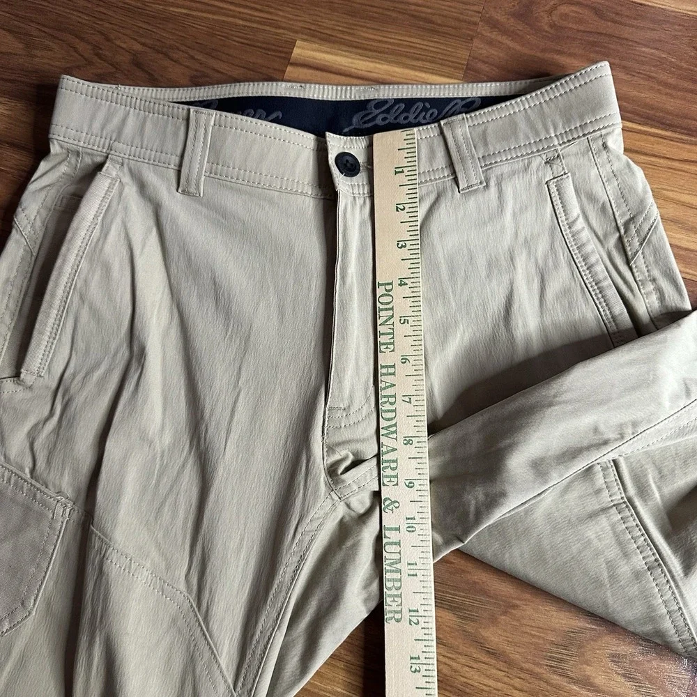 Eddie Bauer First Ascent Pants Mens 30x32 Khaki Guide Pro Double-Knee Hiking